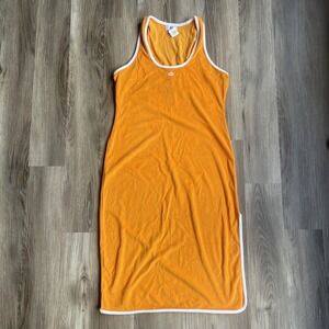 NWT Juicy Couture Y2K Orange Terry Cloth Midi Dress‎ Embroidered Logo XXL